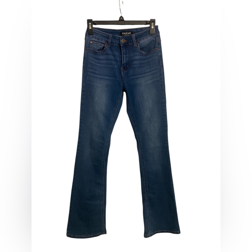 Enjean Indigo Blue Flare Wide Leg Jeans GUC 5